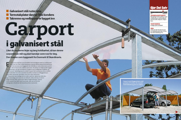 Bygg en flott carport i galvanisert stål