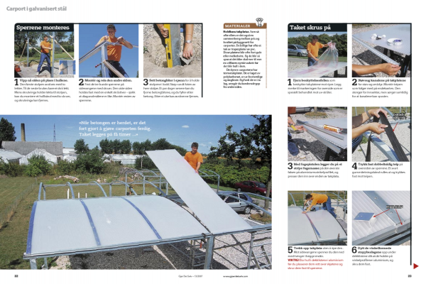 Bygg en flott carport i galvanisert stål