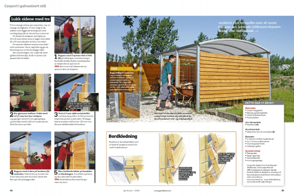 Bygg en flott carport i galvanisert stål