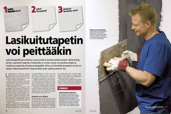 Lasikuitutapetin peittäminen