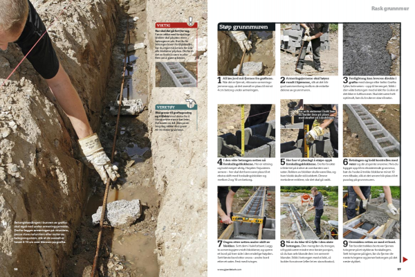 Støp fundament til uthus og garasje