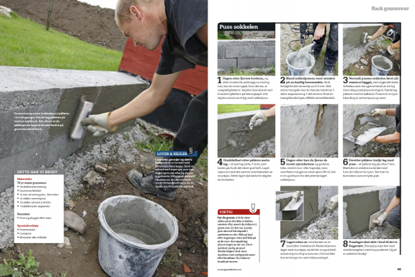 Støp fundament til uthus og garasje