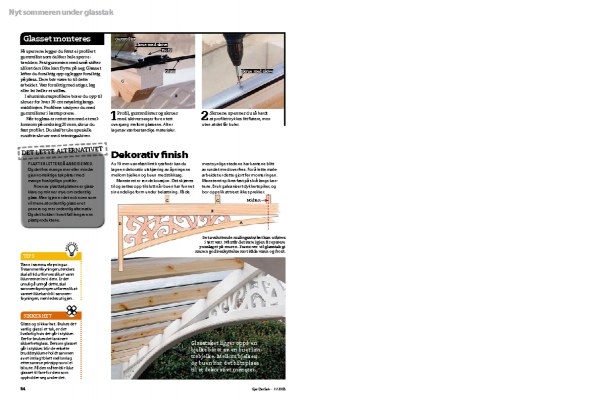 Glasstak over terrasse