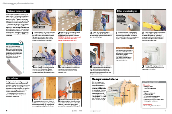 Lime gipsplater på murvegg