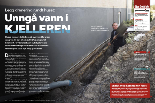 Drenering rundt hus | Unngå vann i kjeller