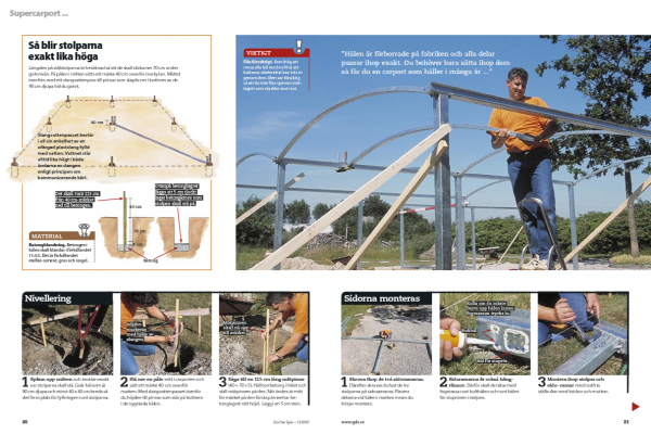 Carport av galvaniserat stål