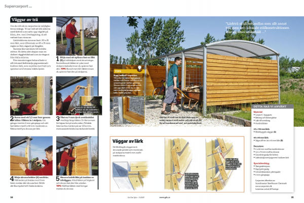 Carport av galvaniserat stål