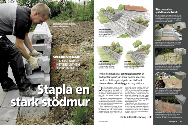 Bygg en stark stödmur i trädgården