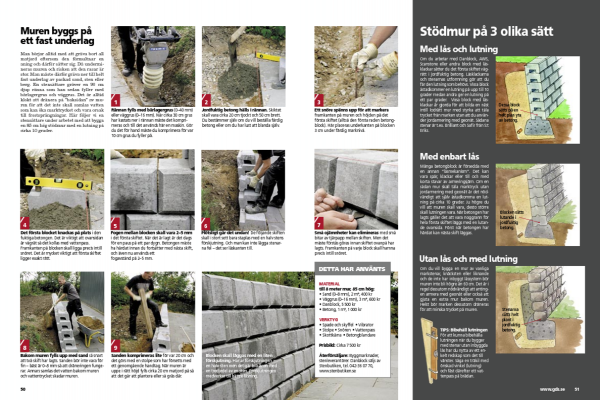 Bygg en stark stödmur i trädgården