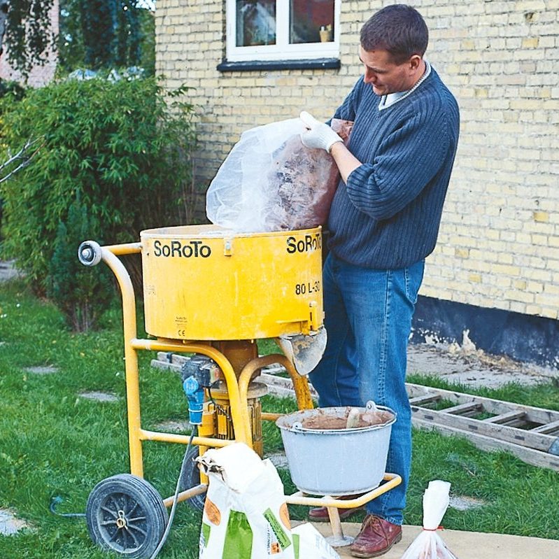 Facade puds: Sådan blander du mørtel