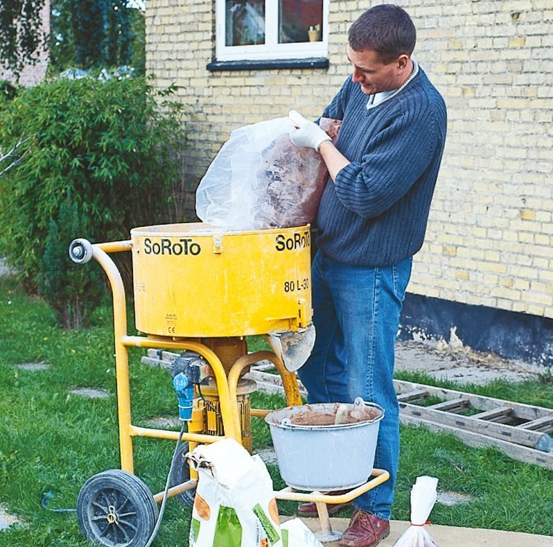Pusse teglstein: Slik blander du mørtel