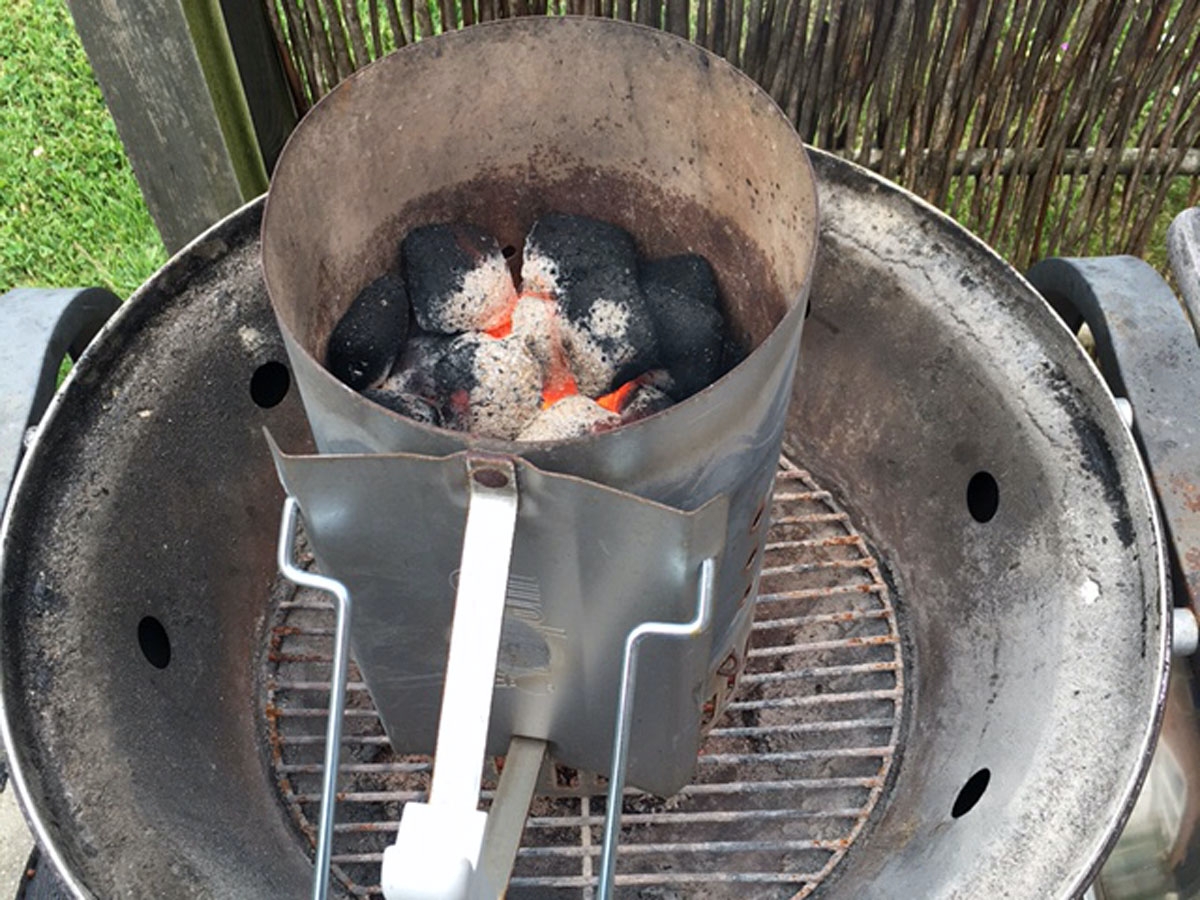 Rask opptenning i kullgrill