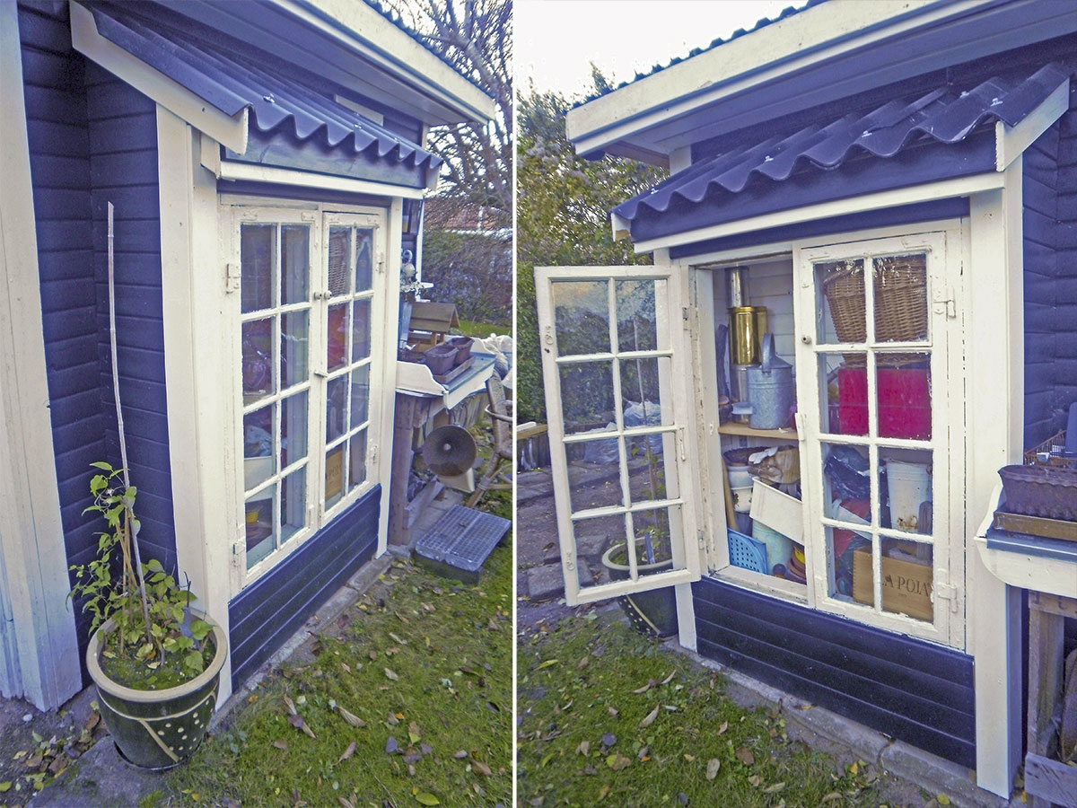 Skur under tagudhæng