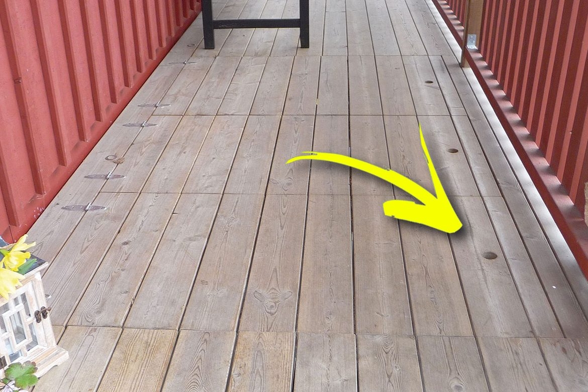 Opbevaring under terrasse