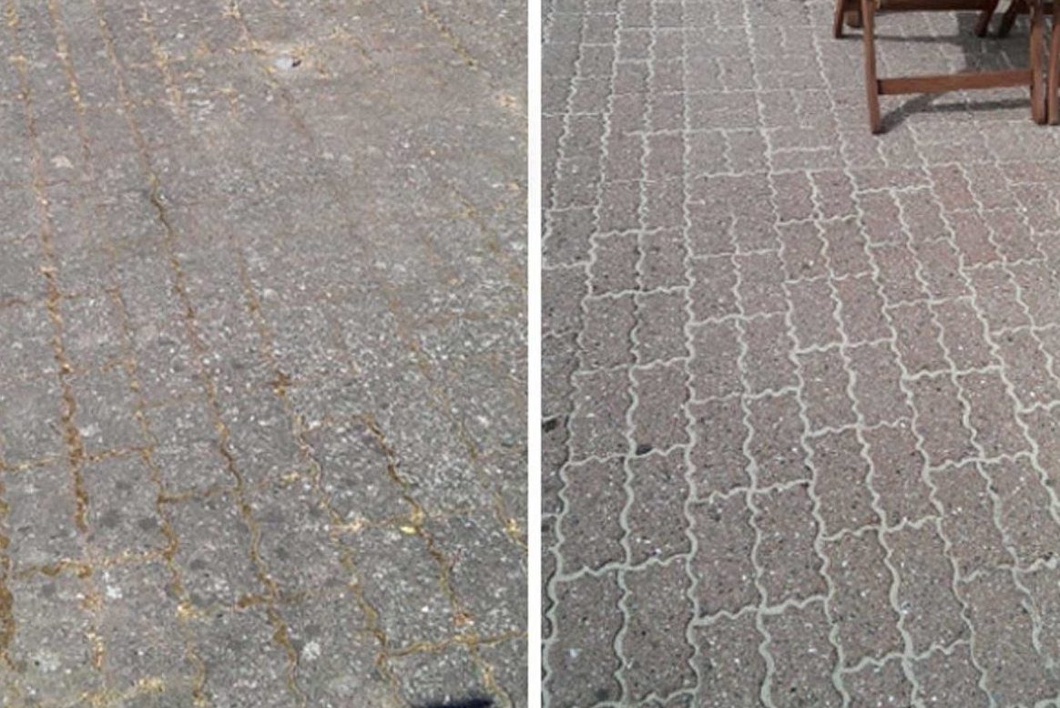 Effektiv rengöring av stenplattor