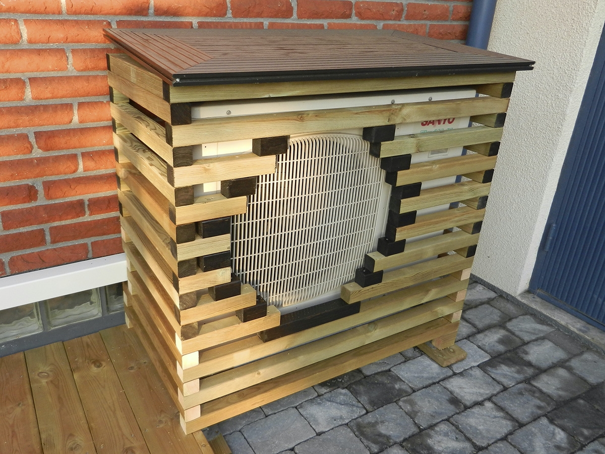 ilmalämpöpumpun suojakotelo