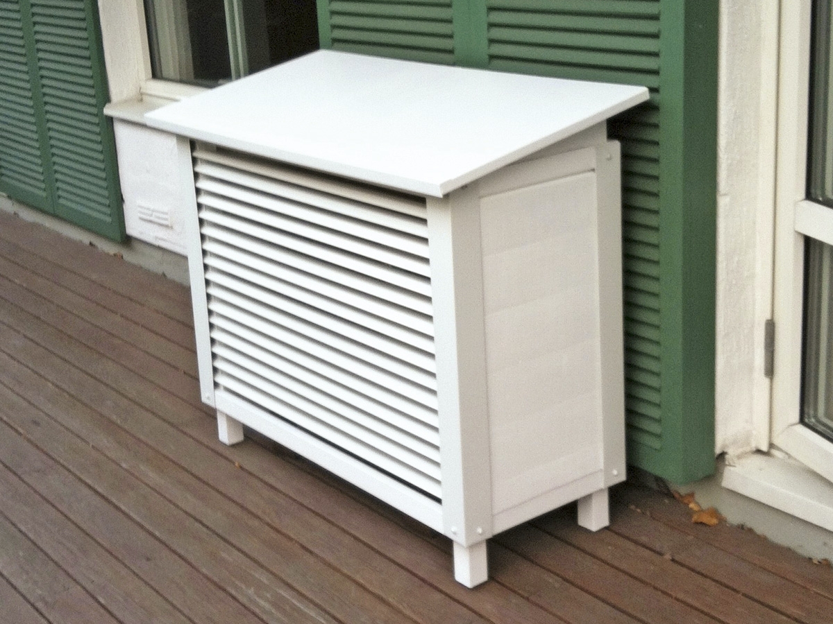 ilmalämpöpumpun suojakotelo