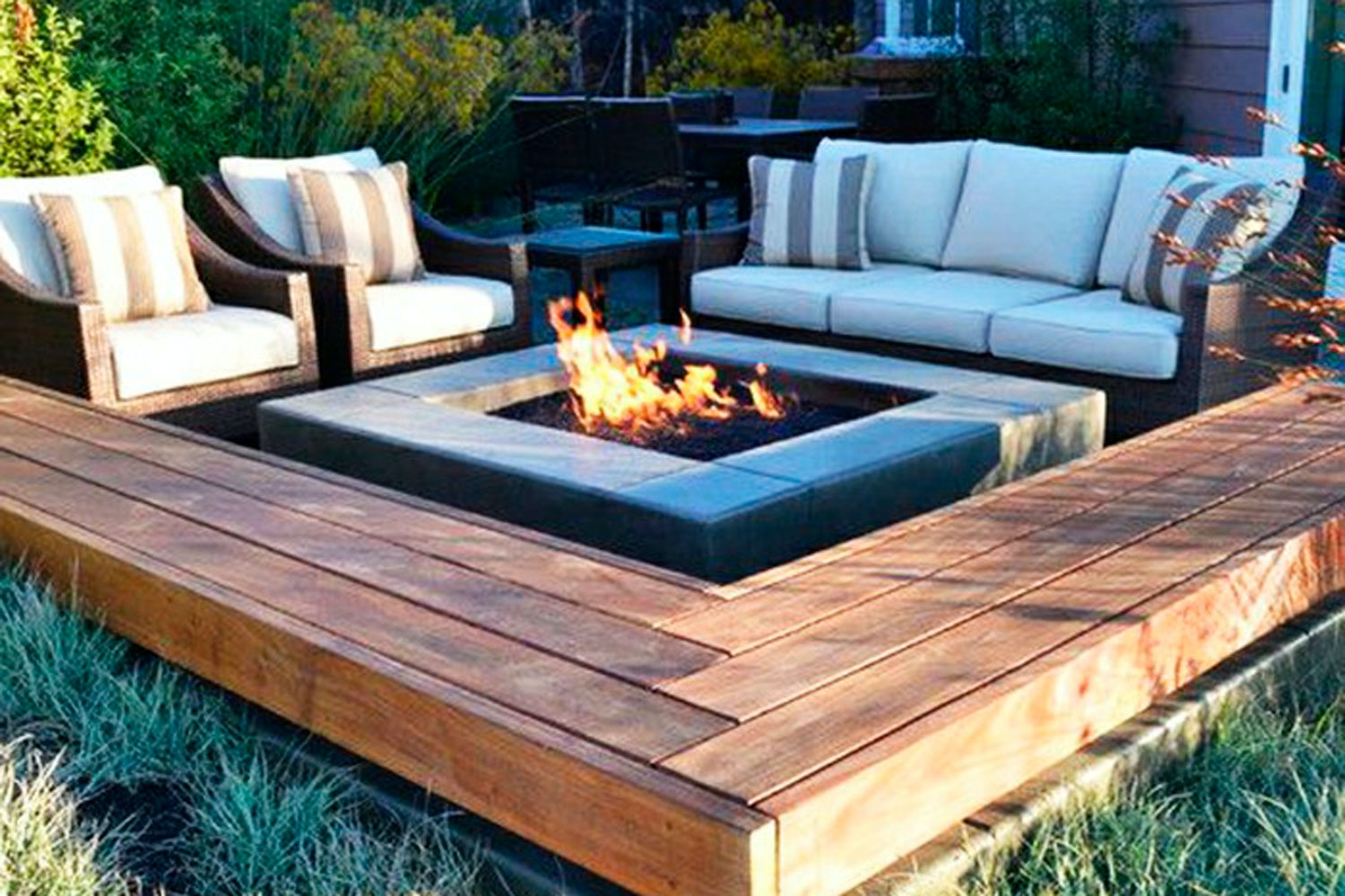 Bygga eldstad utomhus: Eldstad gjuten i betong