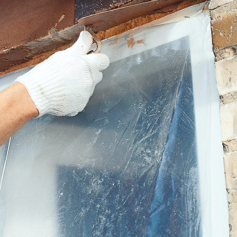 Slamma tegel: Maskera fönster och dörrar