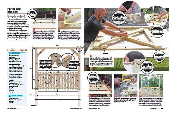 Bygge port til innkjørsel
