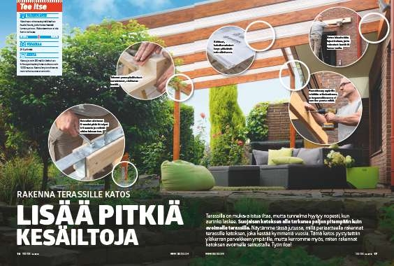 Katettu terassi piirustukset