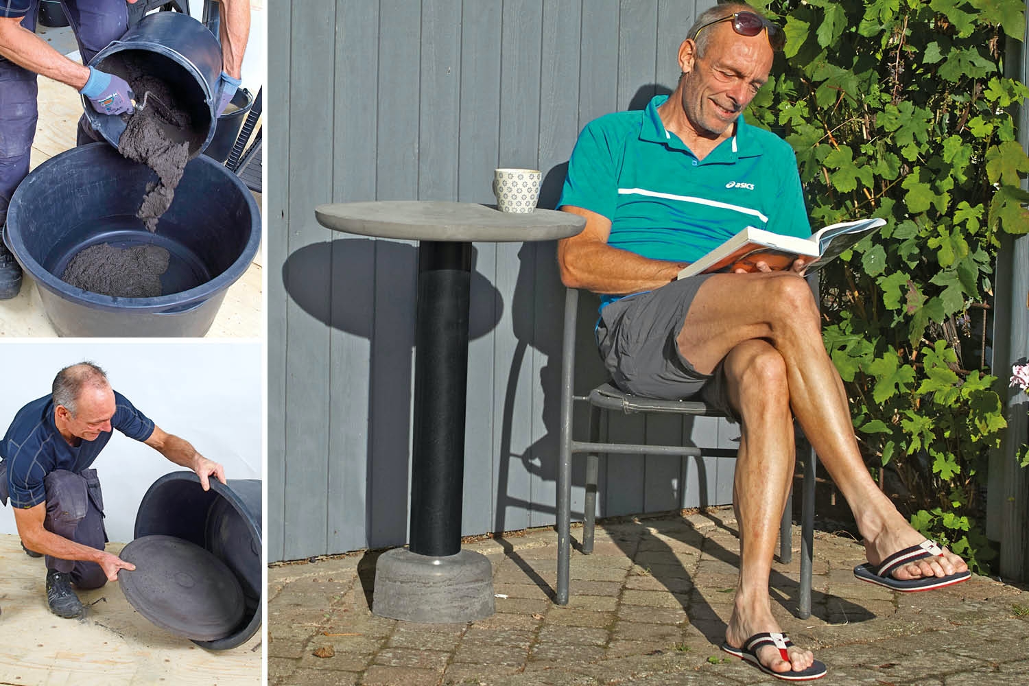 Støb havebord i beton