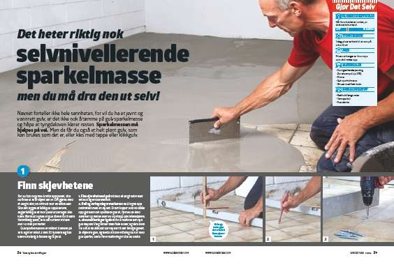 Selvnivellerende gulvspartel