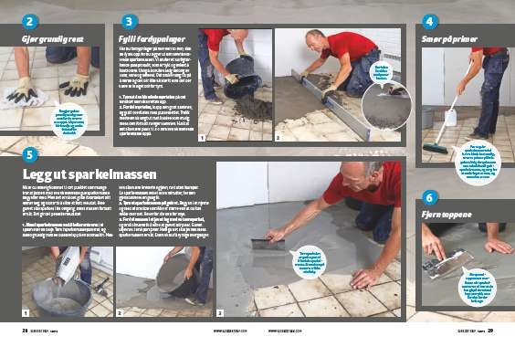 Selvnivellerende gulvspartel