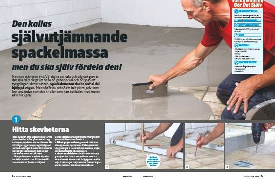 Självnivellerande spackelmassa