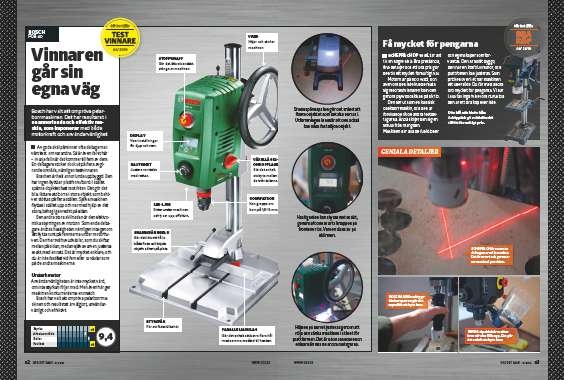 Pelarborrmaskin bänkmodell