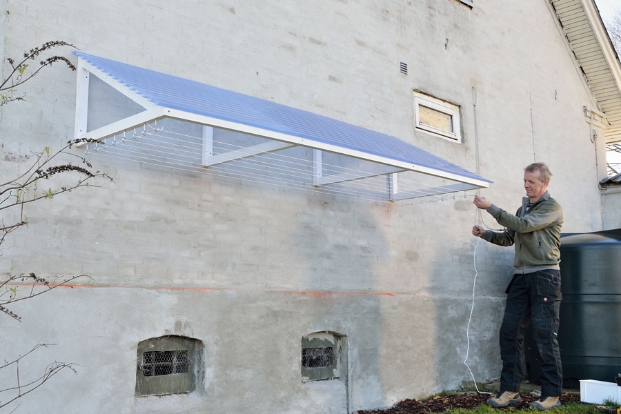 Dette tørkestativet er tilpasset størrelsen på trapesplaten, som er en av de billigste.