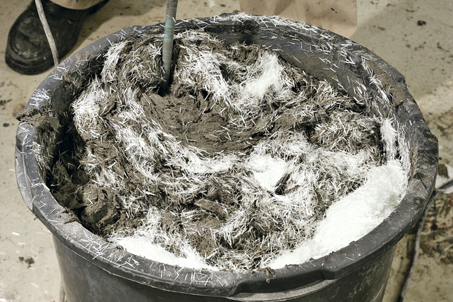 Blande betong: Farger og fibre