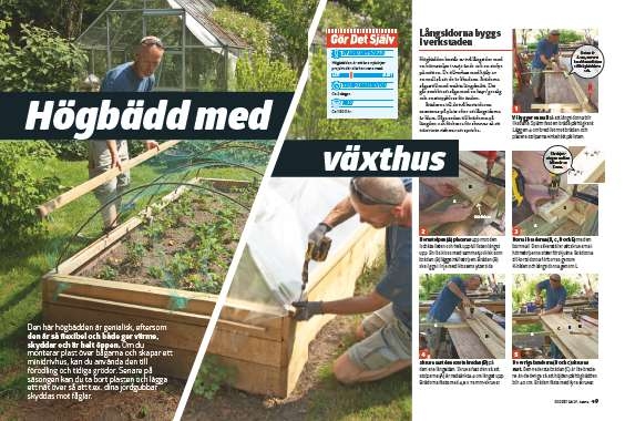 Högbädd med växthus