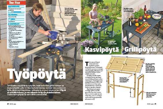 Kätevä pihapöytä