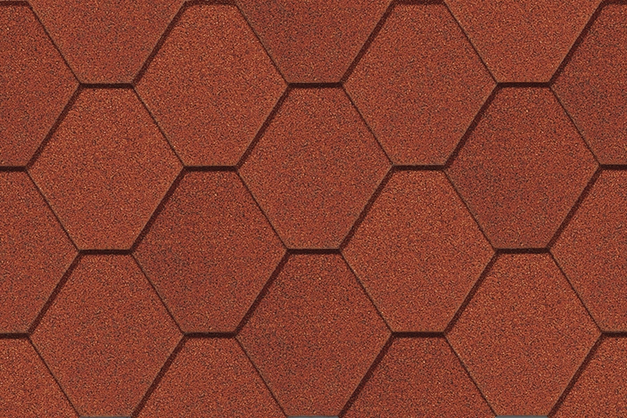 Farver og typer af tagpap shingles: Tagpap shingles med skygge.