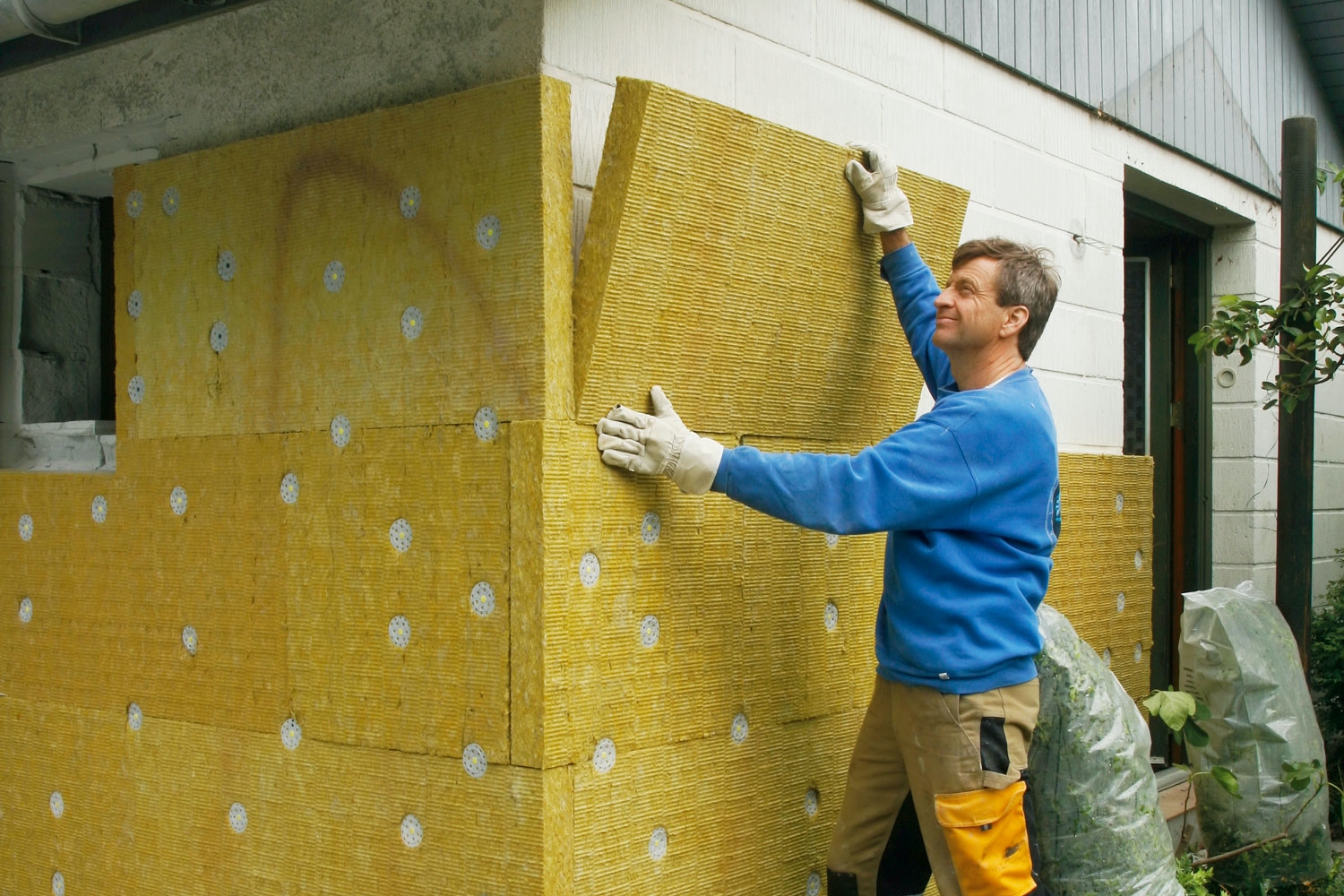 Mineralull til utvendig etterisolering
