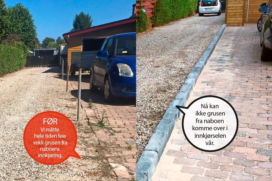 Kantblokker: Slipp naboens grus