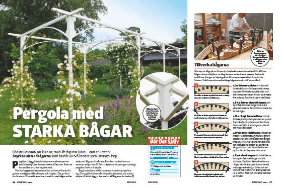 Pergola med starka bågar