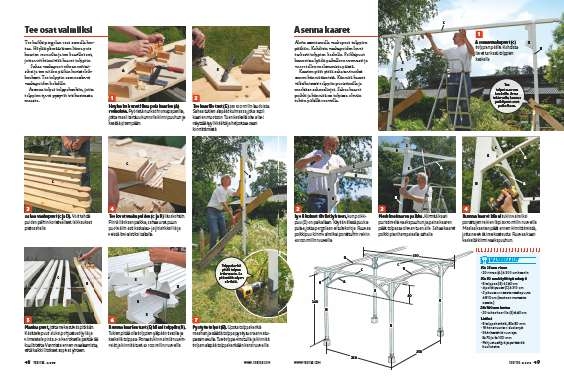 Tukeva pergola ja kauniit kaaret