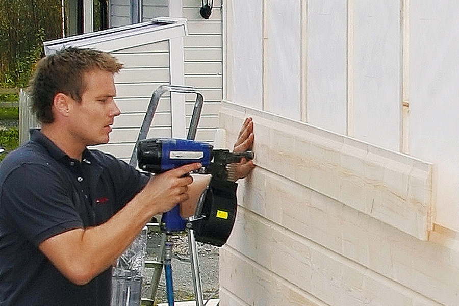 Spikpistol till fasadbeklädnad