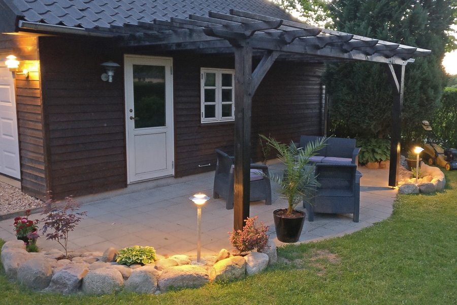 Pergola med lekre detaljer