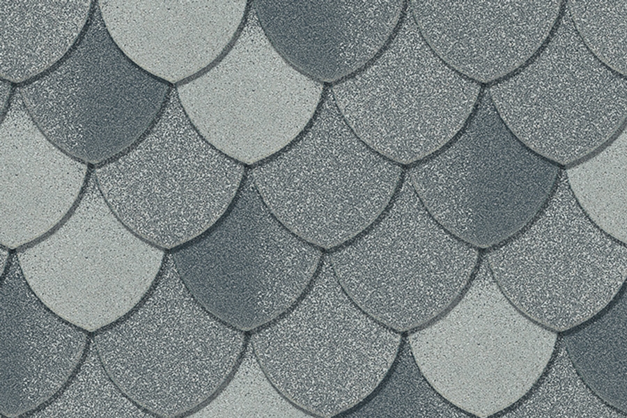 Färger och typer av shingel av takpapp: Shingel med tungor.