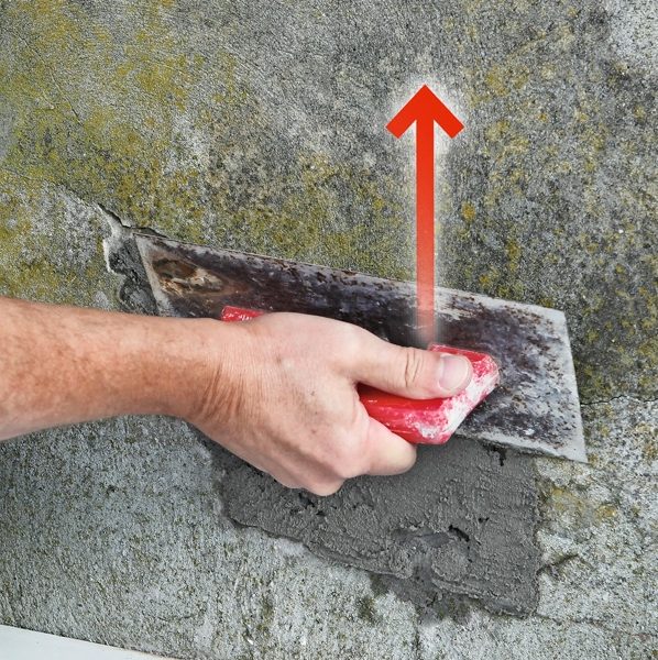 Sprekk i grunnmur: Enda et lag mørtelpuss