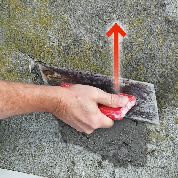 Laga husgrund: Nästa dag, när bruket har satt sig bra, fortsätter du med ännu ett lager putsbruk