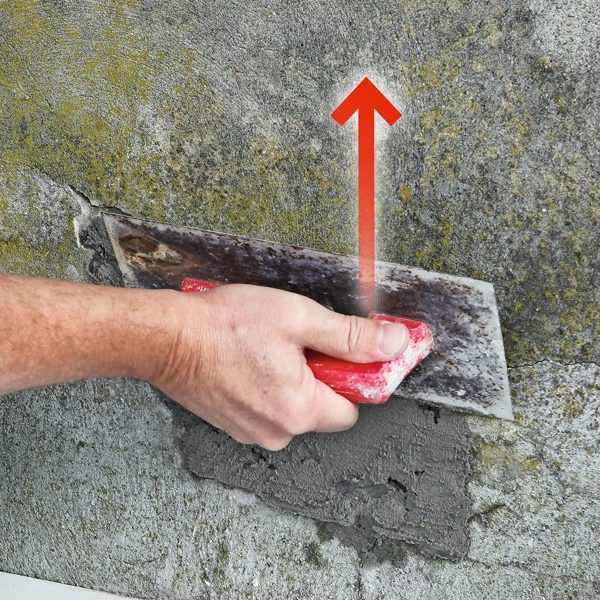 Sokkelin korjaus: Levitä kolmas laastikerros seuraavana päivänä