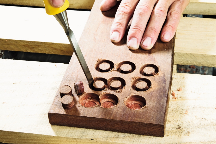 Propper til gulv og terrasse: Bor ut til propper