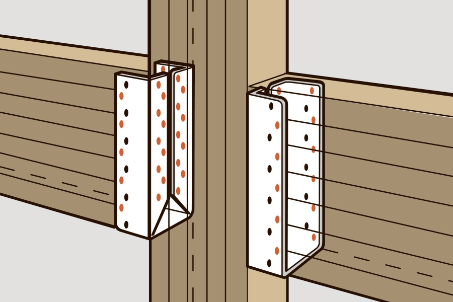 Balksko med invändiga flikar