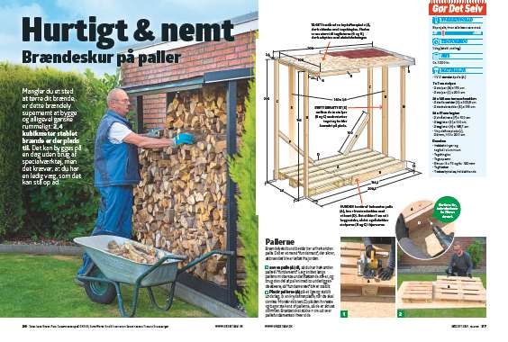 Brændeskur af paller