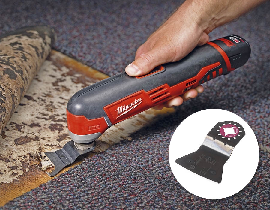 Multiverktyg: Skrapan är också perfekt när du ska ta bort mjuka, envisa material, t.ex. heltäckningsmattor och linoleum.