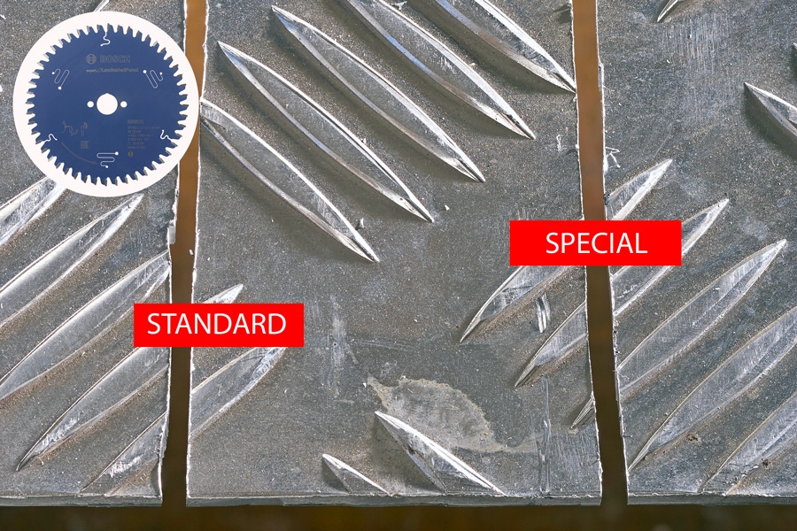 Rena snitt med specialklingor: Aluminium